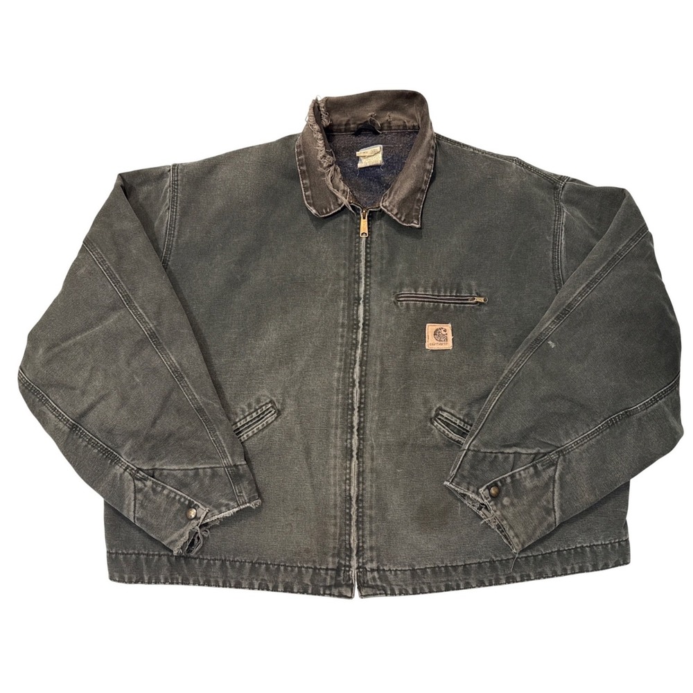 Vintage Carhartt Detroit J97 MOS Jacket Black/Gray -4XL‎ REG